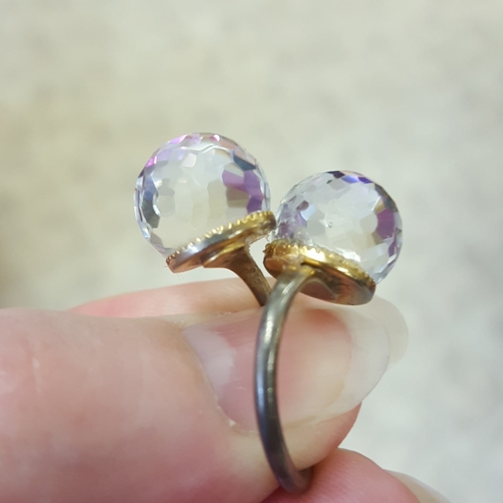 Vintage Double Spectrum Ball Ring - image 2